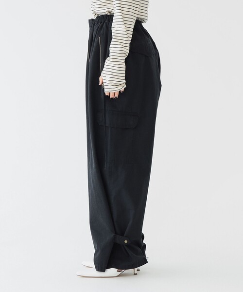 maturely（マチュアリー）の「【1/15再値下げ】maturely / コットン シルク ジッパー カーゴパンツ（カーゴパンツ・レディース・ベージュ/ブラック・1/0）」の10枚目の写真