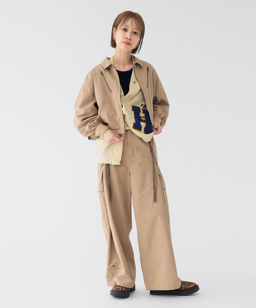 maturely（マチュアリー）の「【1/15再値下げ】maturely / コットン シルク ジッパー カーゴパンツ（カーゴパンツ・レディース・ベージュ/ブラック・1/0）」の18枚目の写真