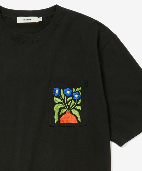 rehacer（レアセル）の「rehacer : Garden Pocket Relax Fit T-shit / ガーデンポケット リラックス フィット Tシャツ（Tシャツ/カットソー・メンズ・ブラック/ホワイト・SMALL/MEDIUM/LARGE/X-LARGE）」の2枚目の写真