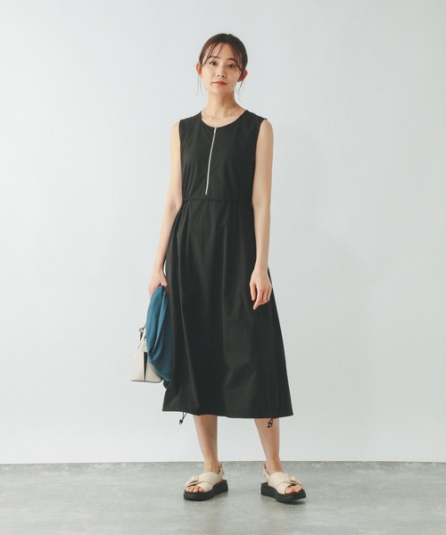 GLOBAL WORK(グローバルワーク)の「遮熱撥水ワンピース/494089(ワンピース・レディース・ブラック/ダークブラウン・SHORT/REGULAR)」の10枚目の写真