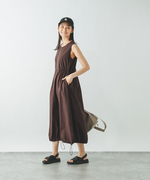 GLOBAL WORK(グローバルワーク)の「遮熱撥水ワンピース/494089(ワンピース・レディース・ブラック/ダークブラウン・SHORT/REGULAR)」の15枚目の写真