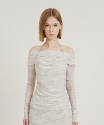 ブラウス シャツ 「Seivson」Cyber Muse Sheer Ruched Mesh Top レディース Seivson｜セイヴソン（レディース）のトップス通販 - ZOZOTOWN
