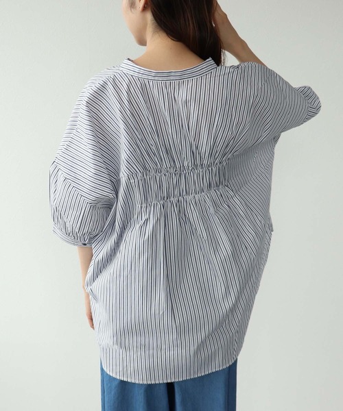Cepica（セピカ）の「バックギャザーシャツブラウス（シャツ/ブラウス・レディース・ストライプ・FREE）」の3枚目の写真