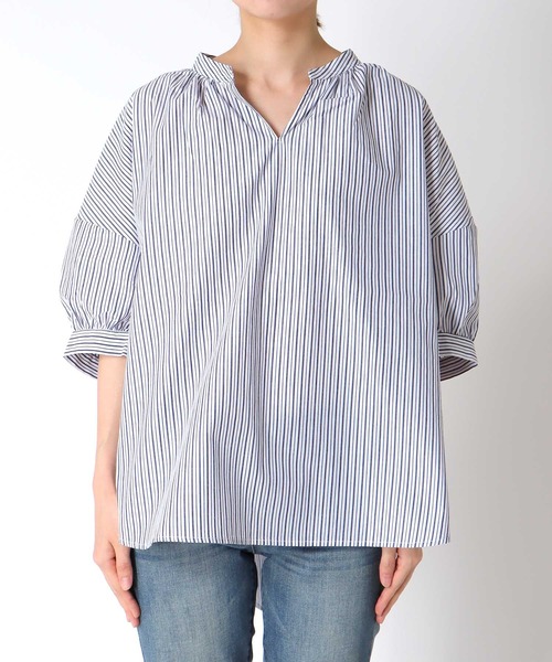 Cepica（セピカ）の「バックギャザーシャツブラウス（シャツ/ブラウス・レディース・ストライプ・FREE）」の8枚目の写真