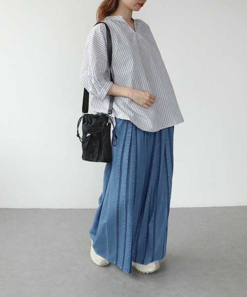 Cepica（セピカ）の「バックギャザーシャツブラウス（シャツ/ブラウス・レディース・ストライプ・FREE）」の6枚目の写真