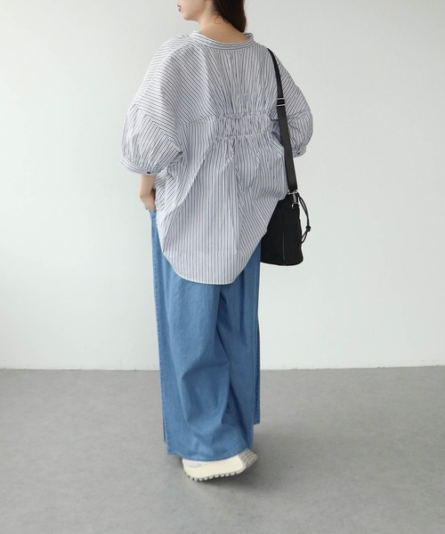 Cepica（セピカ）の「バックギャザーシャツブラウス（シャツ/ブラウス・レディース・ストライプ・FREE）」の7枚目の写真