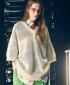 UNITED ARROWS - MAISON SPECIAL/メゾンスペシャル　ストローヤーンビックカラーニット MAISON SPECIAL（メゾンスペシャル）の「ストローヤーンビック
