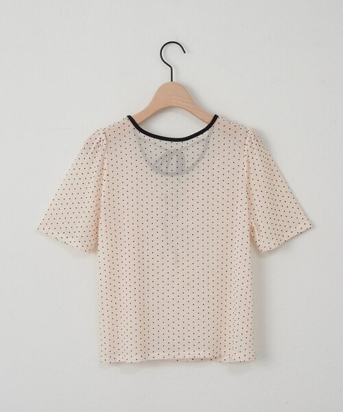 DISCOAT(ディスコート)の「【umm.】ドットチュール半袖プルオーバー(Tシャツ/カットソー・レディース・アイボリー/ブラック・FREE)」の9枚目の写真