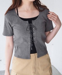 tiptop | レースアップレイヤードプルオーバー(Tシャツ/カットソー)