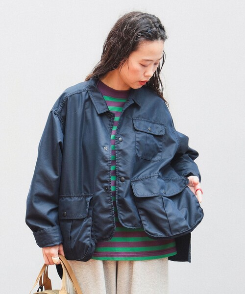 シャンブレー ギャバ ショート フィッシング ジャケット