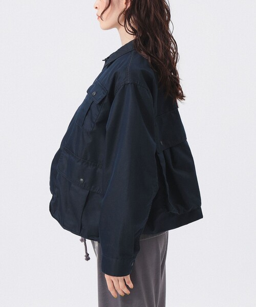 シャンブレー ギャバ ショート フィッシング ジャケット（ミリタリー