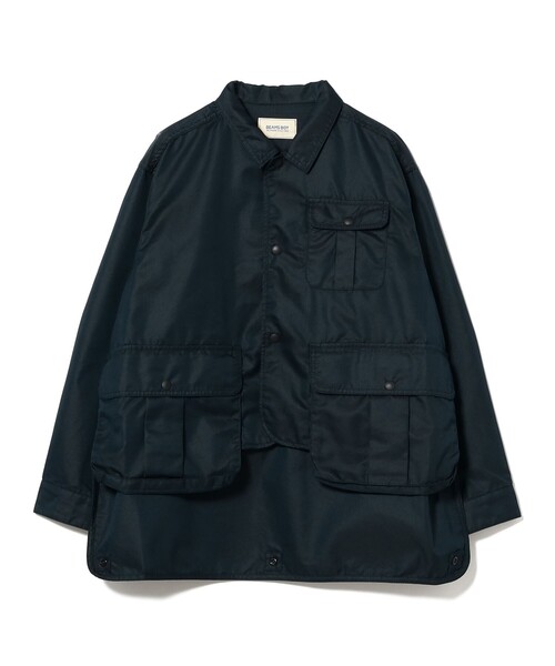 シャンブレー ギャバ ショート フィッシング ジャケット（ミリタリー