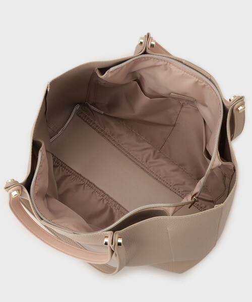 index（インデックス）の「【軽量合皮】ダブルハンドルA4トートバッグ（トートバッグ・レディース・ベージュ系/ブラック/グレー系・00）」の18枚目の写真