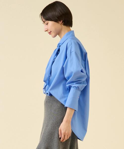 martinique(マルティニーク)の「ESSENTIAL ボウタイブラウス(シャツ/ブラウス・レディース・ホワイト/サックスブルー・FREE)」の11枚目の写真