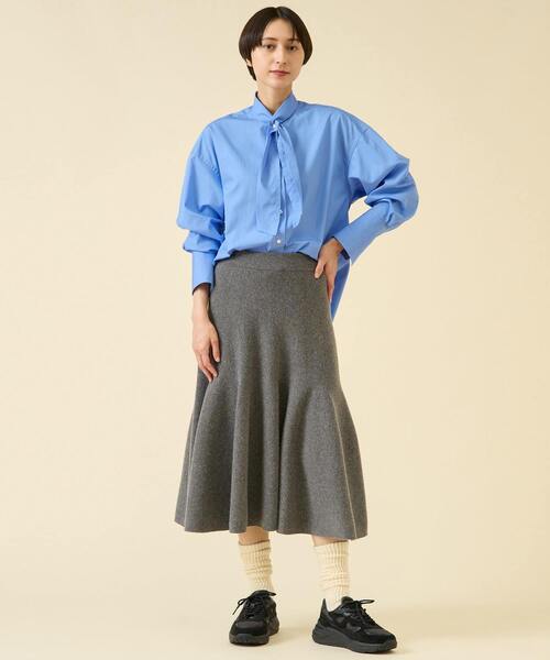 martinique(マルティニーク)の「ESSENTIAL ボウタイブラウス(シャツ/ブラウス・レディース・ホワイト/サックスブルー・FREE)」の13枚目の写真