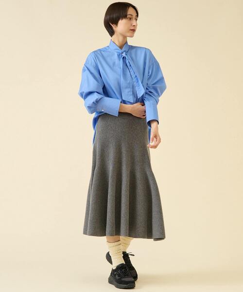 martinique(マルティニーク)の「ESSENTIAL ボウタイブラウス(シャツ/ブラウス・レディース・ホワイト/サックスブルー・FREE)」の14枚目の写真