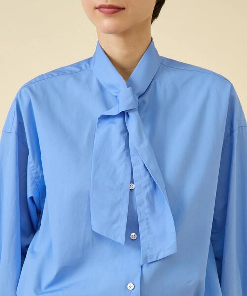 martinique(マルティニーク)の「ESSENTIAL ボウタイブラウス(シャツ/ブラウス・レディース・ホワイト/サックスブルー・FREE)」の18枚目の写真