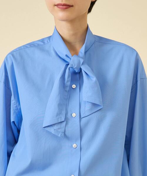 martinique(マルティニーク)の「ESSENTIAL ボウタイブラウス(シャツ/ブラウス・レディース・ホワイト/サックスブルー・FREE)」の19枚目の写真