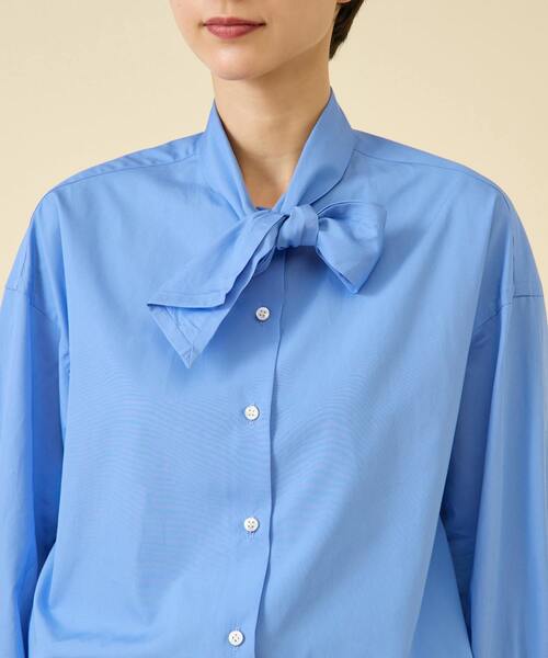 martinique(マルティニーク)の「ESSENTIAL ボウタイブラウス(シャツ/ブラウス・レディース・ホワイト/サックスブルー・FREE)」の20枚目の写真