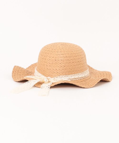 Right-on（ライトオン）の「【VIVIAN BLUE】雑材リボンハット（ハット・キッズ・ホワイト/ベージュ・ONE SIZE）」の3枚目の写真