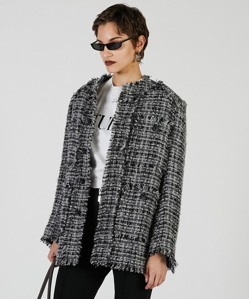 パディングツイードジャケット / Padded Tweed Jacket（その他アウター