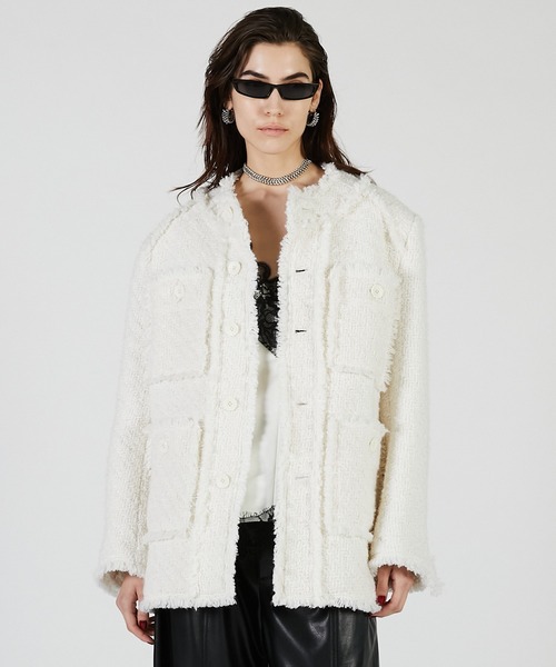 パディングツイードジャケット / Padded Tweed Jacket（その他アウター