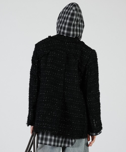 PRANK PROJECT（プランクプロジェクト）の「パディングツイードジャケット / Padded Tweed Jacket（その他アウター・レディース・マルチ/ブラック/ホワイト・FREE）」の17枚目の写真