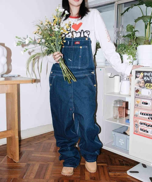 Dickies(ディッキーズ)の「Dickies/ディッキーズ デニムビブオーバーオール "83294" (レングス30インチ)(サロペット/オーバーオール・メンズ・インディゴブルー・32/34/36/30)」の1枚目の写真