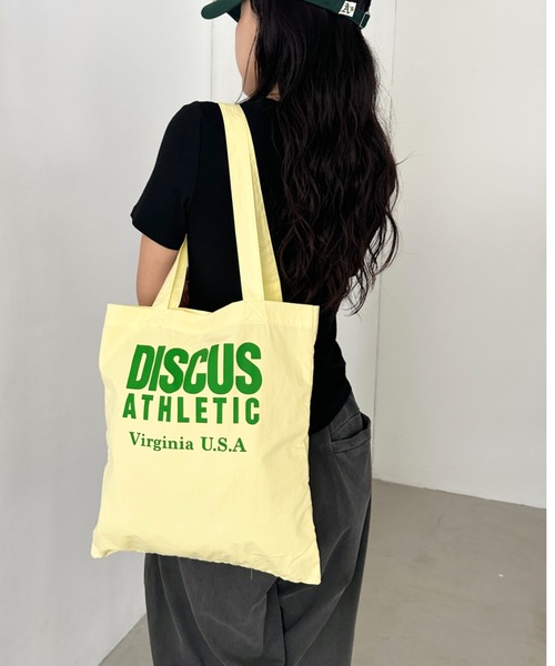 DISCUS(ディスカス)の「DISCUS/ディスカス ロゴプリント ハンドルトート/ブランドロゴ/A4/ライトコットン(トートバッグ・レディース・ライトグリーン/ホワイト/ピンク/ダークベージュ/イエロー/ブルー/ライトピンク/ライトブルー・FREE)」の20枚目の写真