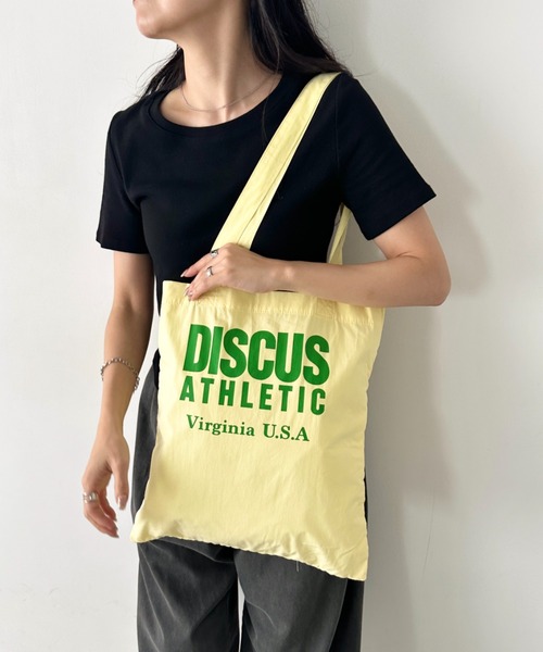 DISCUS(ディスカス)の「DISCUS/ディスカス ロゴプリント ハンドルトート/ブランドロゴ/A4/ライトコットン(トートバッグ・レディース・ライトグリーン/ホワイト/ピンク/ダークベージュ/イエロー/ブルー/ライトピンク/ライトブルー・FREE)」の22枚目の写真