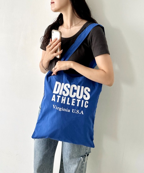 DISCUS(ディスカス)の「DISCUS/ディスカス ロゴプリント ハンドルトート/ブランドロゴ/A4/ライトコットン(トートバッグ・レディース・ライトグリーン/ホワイト/ピンク/ダークベージュ/イエロー/ブルー/ライトピンク/ライトブルー・FREE)」の16枚目の写真