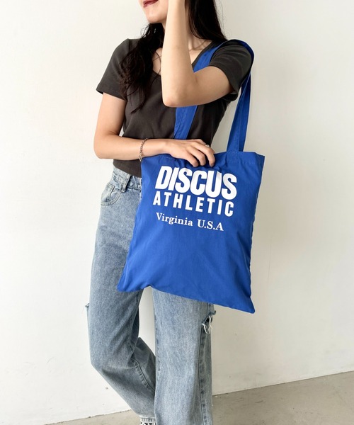 DISCUS(ディスカス)の「DISCUS/ディスカス ロゴプリント ハンドルトート/ブランドロゴ/A4/ライトコットン(トートバッグ・レディース・ライトグリーン/ホワイト/ピンク/ダークベージュ/イエロー/ブルー/ライトピンク/ライトブルー・FREE)」の18枚目の写真