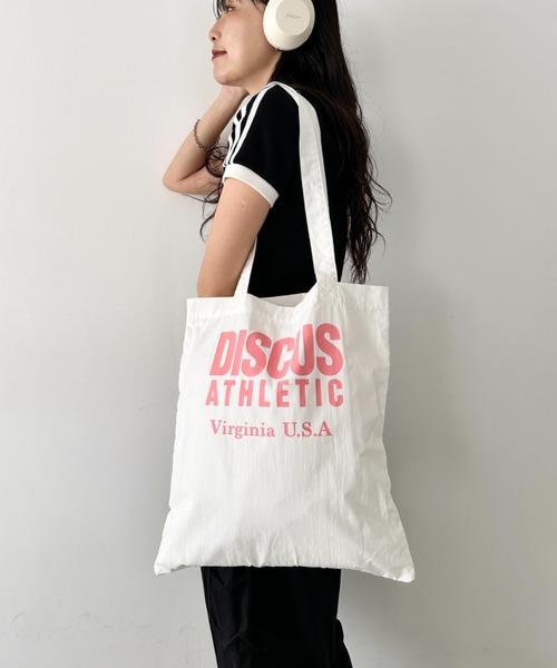 DISCUS(ディスカス)の「DISCUS/ディスカス ロゴプリント ハンドルトート/ブランドロゴ/A4/ライトコットン(トートバッグ・レディース・ライトグリーン/ホワイト/ピンク/ダークベージュ/イエロー/ブルー/ライトピンク/ライトブルー・FREE)」の11枚目の写真