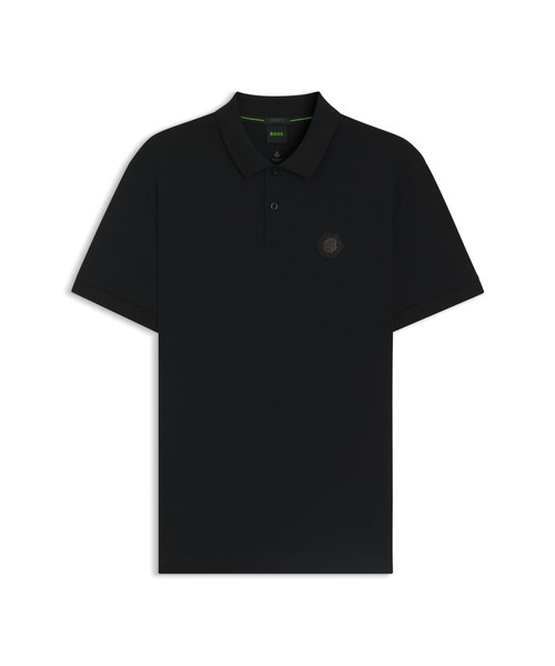 BOSS(ボス)の「ピマコットン ポロシャツ Double Bモノグラム(ポロシャツ・メンズ・ブラック・L/S/XL/M/XXL/XXXL)」の4枚目の写真