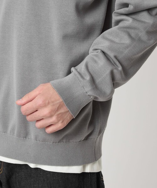 green label relaxing（グリーンレーベルリラクシング）の「プレーン レイヤード Vネック ニット（ニット/セーター・メンズ・グレー/ダークグリーン/ブラック・S/M/L/XL）」の14枚目の写真