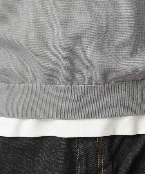 green label relaxing（グリーンレーベルリラクシング）の「プレーン レイヤード Vネック ニット（ニット/セーター・メンズ・グレー/ダークグリーン/ブラック・S/M/L/XL）」の15枚目の写真