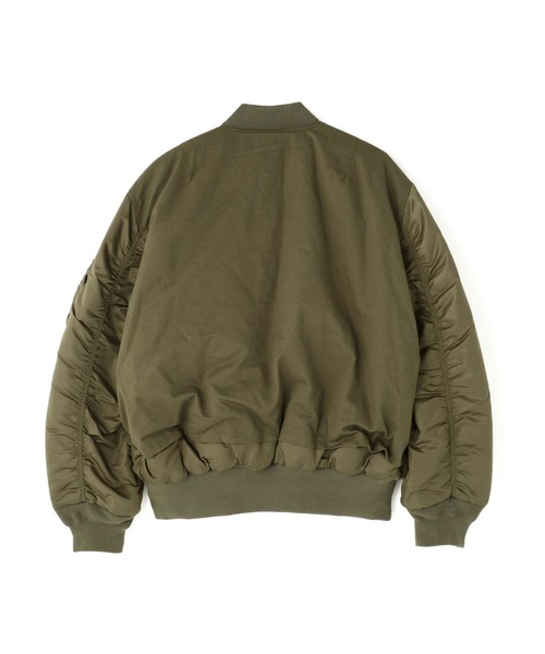 Alpha Industries（アルファインダストリーズ）の「【25FW新作商品】Alpha Industries/アルファインダストリーズ/MA-1 MIXED COTTON FLIGHT JACKET（MA-1・メンズ・ブラック/オリーブ・MEDIUM/LARGE/X-LARGE/XX-LARGE）」の8枚目の写真