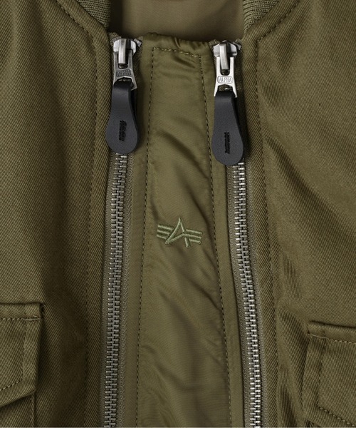Alpha Industries（アルファインダストリーズ）の「【25FW新作商品】Alpha Industries/アルファインダストリーズ/MA-1 MIXED COTTON FLIGHT JACKET（MA-1・メンズ・ブラック/オリーブ・MEDIUM/LARGE/X-LARGE/XX-LARGE）」の13枚目の写真