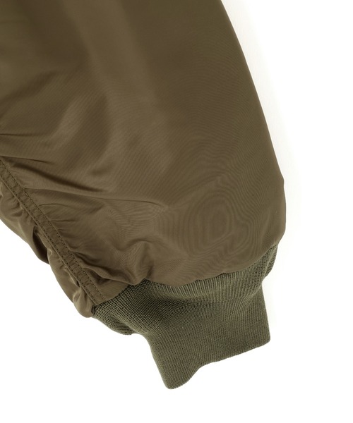 Alpha Industries（アルファインダストリーズ）の「【25FW新作商品】Alpha Industries/アルファインダストリーズ/MA-1 MIXED COTTON FLIGHT JACKET（MA-1・メンズ・ブラック/オリーブ・MEDIUM/LARGE/X-LARGE/XX-LARGE）」の15枚目の写真