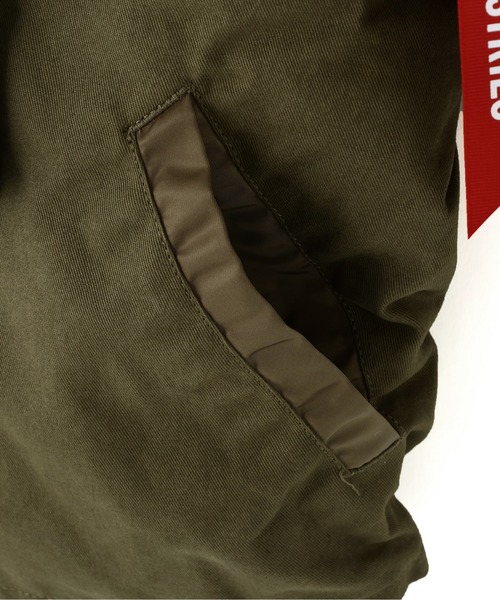 Alpha Industries（アルファインダストリーズ）の「【25FW新作商品】Alpha Industries/アルファインダストリーズ/MA-1 MIXED COTTON FLIGHT JACKET（MA-1・メンズ・ブラック/オリーブ・MEDIUM/LARGE/X-LARGE/XX-LARGE）」の16枚目の写真