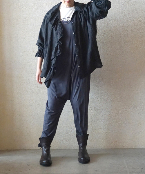 追加3》フレンチリネン フリルパフブラウス（シャツ/ブラウス