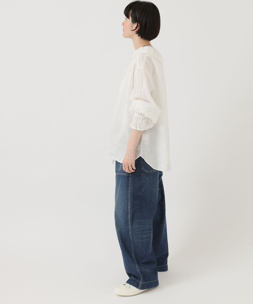 追加3》フレンチリネン フリルパフブラウス（シャツ/ブラウス