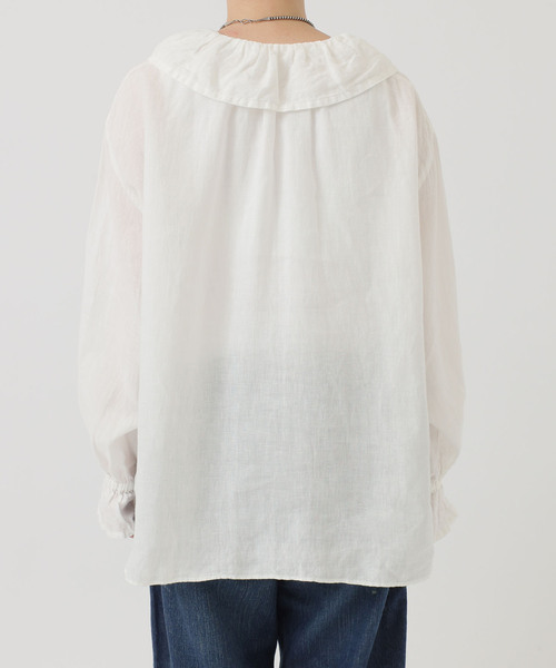 追加3》フレンチリネン フリルパフブラウス（シャツ/ブラウス