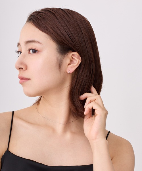 CALIN STANDARD(カリンスタンダード)の「◆金属アレルギー対応◆◆made in japan◆【純金厚メッキ】ダブルライン 極小ミニマルカーブピアス(ピアス(両耳用)・レディース・シルバー/ゴールド/ピンクゴールド・FREE)」の6枚目の写真