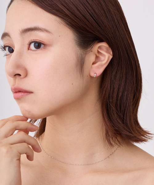 CALIN STANDARD(カリンスタンダード)の「◆金属アレルギー対応◆◆made in japan◆【純金厚メッキ】ダブルライン 極小ミニマルカーブピアス(ピアス(両耳用)・レディース・シルバー/ゴールド/ピンクゴールド・FREE)」の7枚目の写真