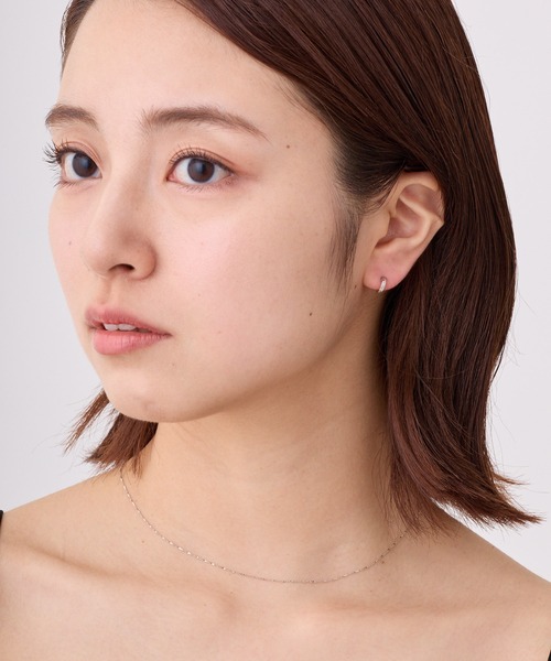 CALIN STANDARD(カリンスタンダード)の「◆金属アレルギー対応◆◆made in japan◆【純金厚メッキ】ダブルライン 極小ミニマルカーブピアス(ピアス(両耳用)・レディース・シルバー/ゴールド/ピンクゴールド・FREE)」の11枚目の写真