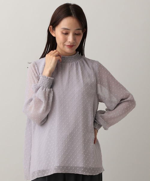 MATINEE LINE/シャーリングチュールブラウス/583848（シャツ