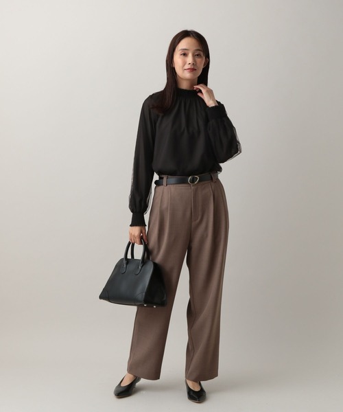 セール】MATINEE LINE/シャーリングチュールブラウス/583848（シャツ