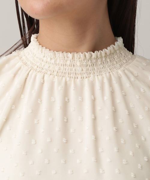 GLOBAL WORK（グローバルワーク）の「MATINEE LINE/シャーリングチュールブラウス/583848（シャツ/ブラウス・レディース・ラベンダー/オフホワイト/ブラック・MEDIUM/LARGE）」の6枚目の写真