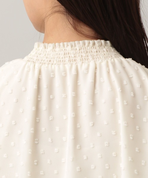 GLOBAL WORK（グローバルワーク）の「MATINEE LINE/シャーリングチュールブラウス/583848（シャツ/ブラウス・レディース・ラベンダー/オフホワイト/ブラック・MEDIUM/LARGE）」の7枚目の写真